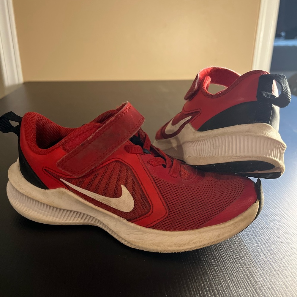 Nike Downshifter Red Child’s Sneaker Size 12C Velcro